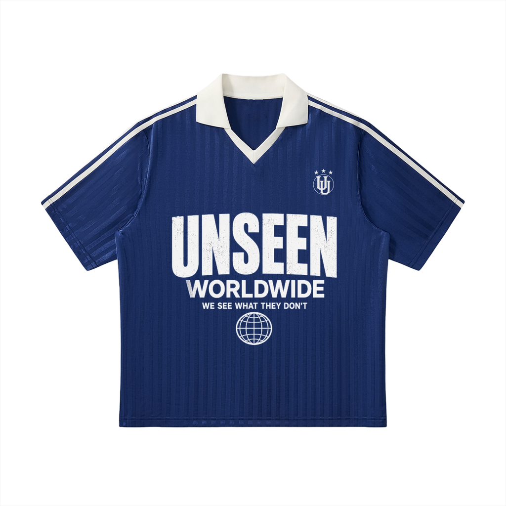 UNSEEN SEASON 1 STRIPED SOCCER JERSEY.