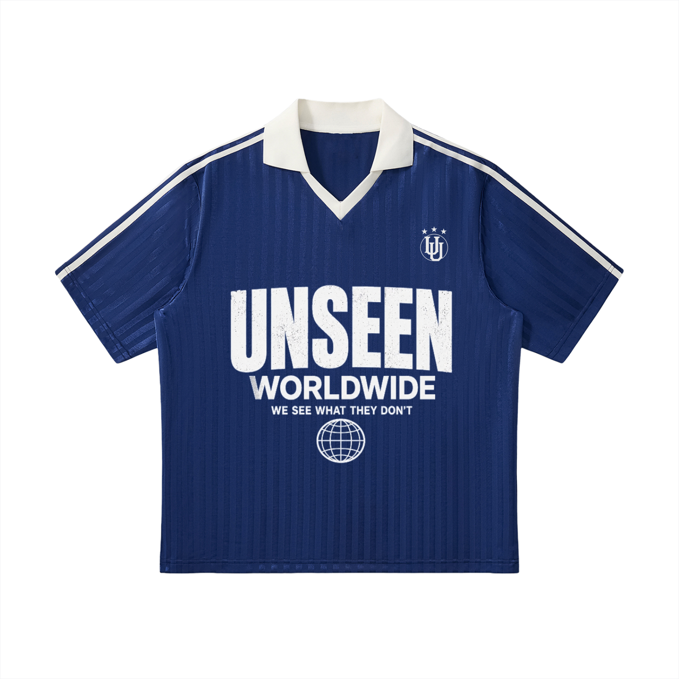 UNSEEN SEASON 1 STRIPED SOCCER JERSEY.