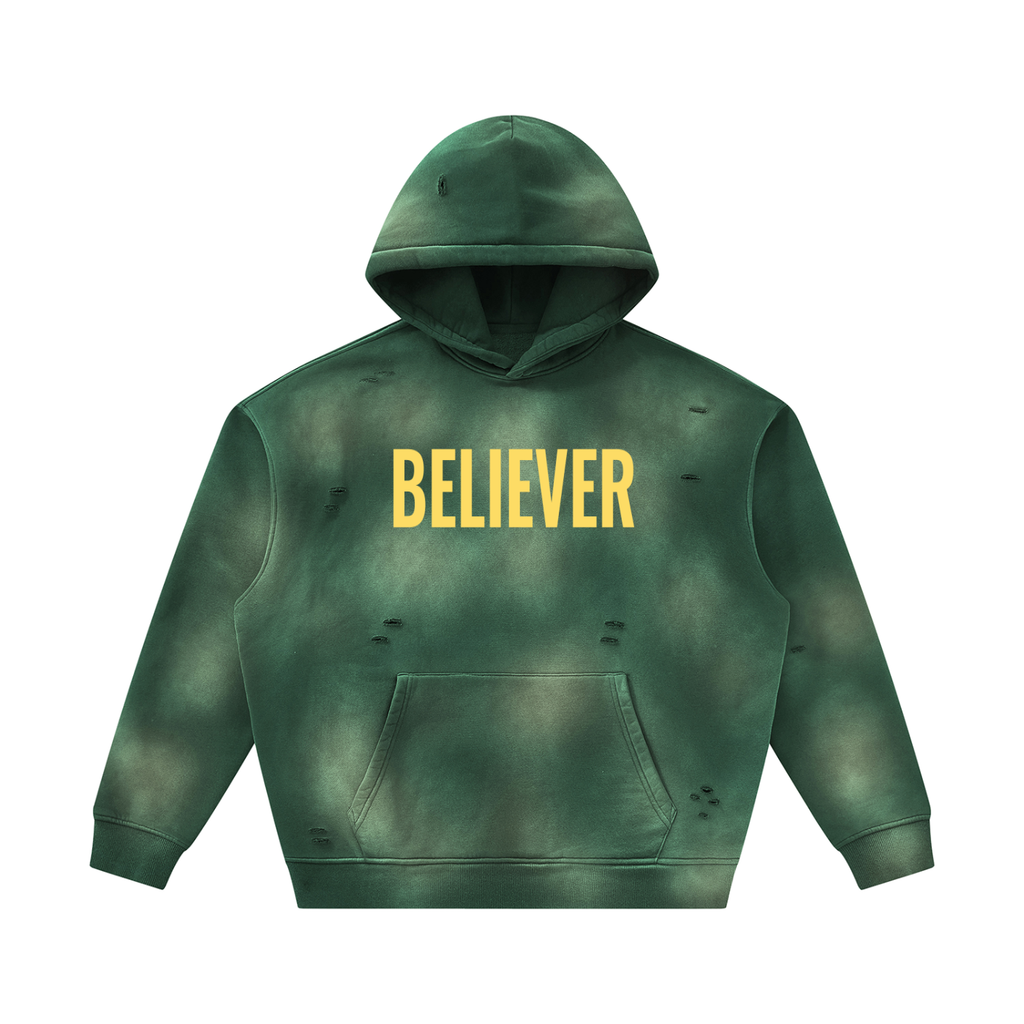 BELIEVER FRAYED HOODIE