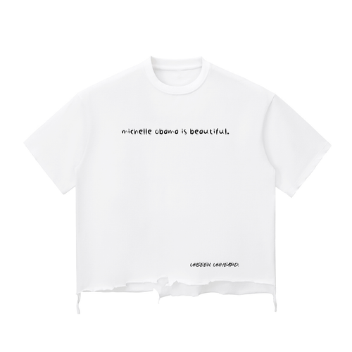 vintage,ripped,cropped,tee,obama,michelle
