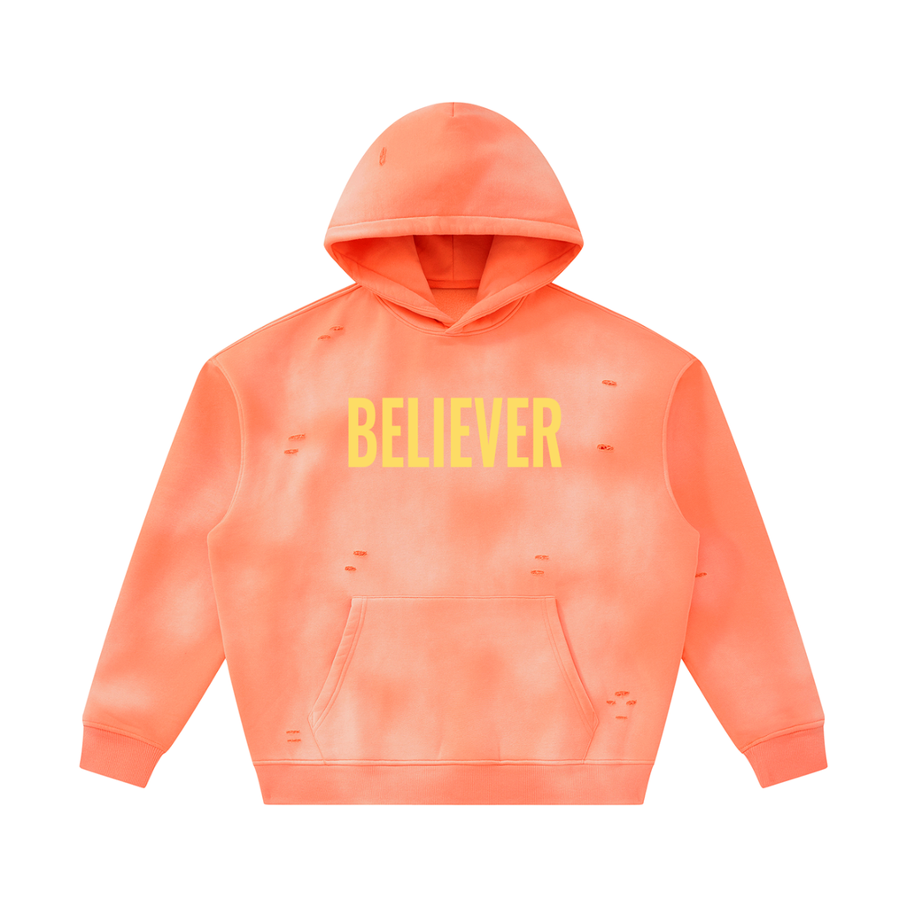 BELIEVER FRAYED HOODIE