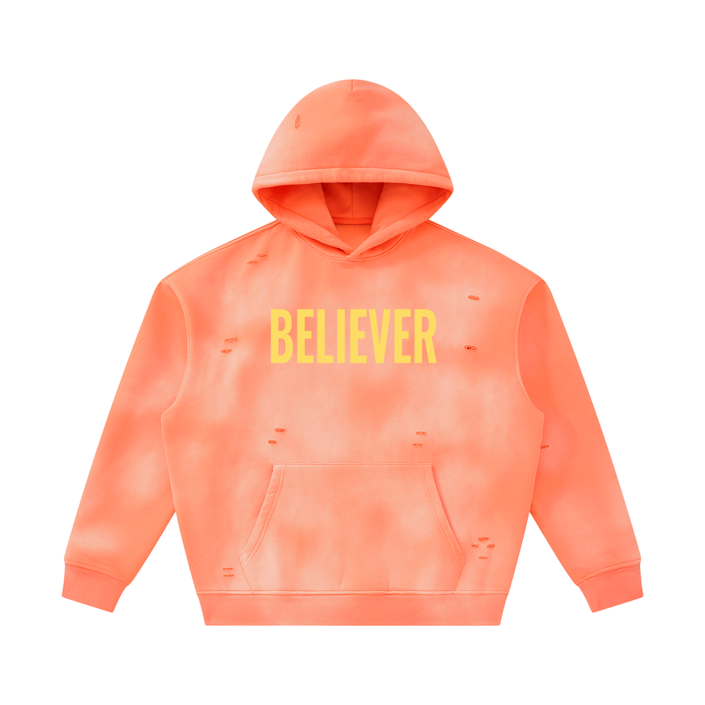 BELIEVER FRAYED HOODIE