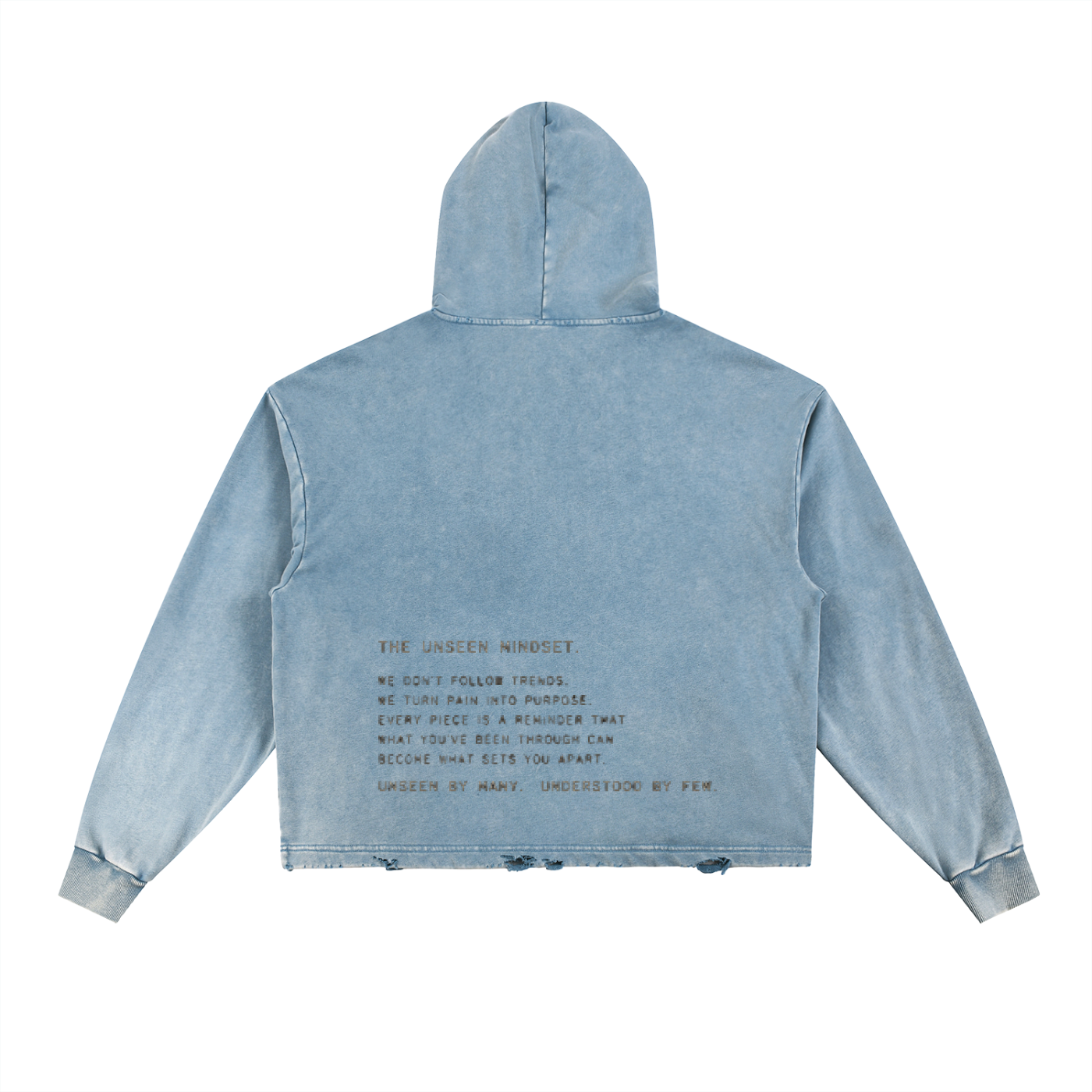 UU X HEARTBROKEN WASHED FRAYED HOODIE.