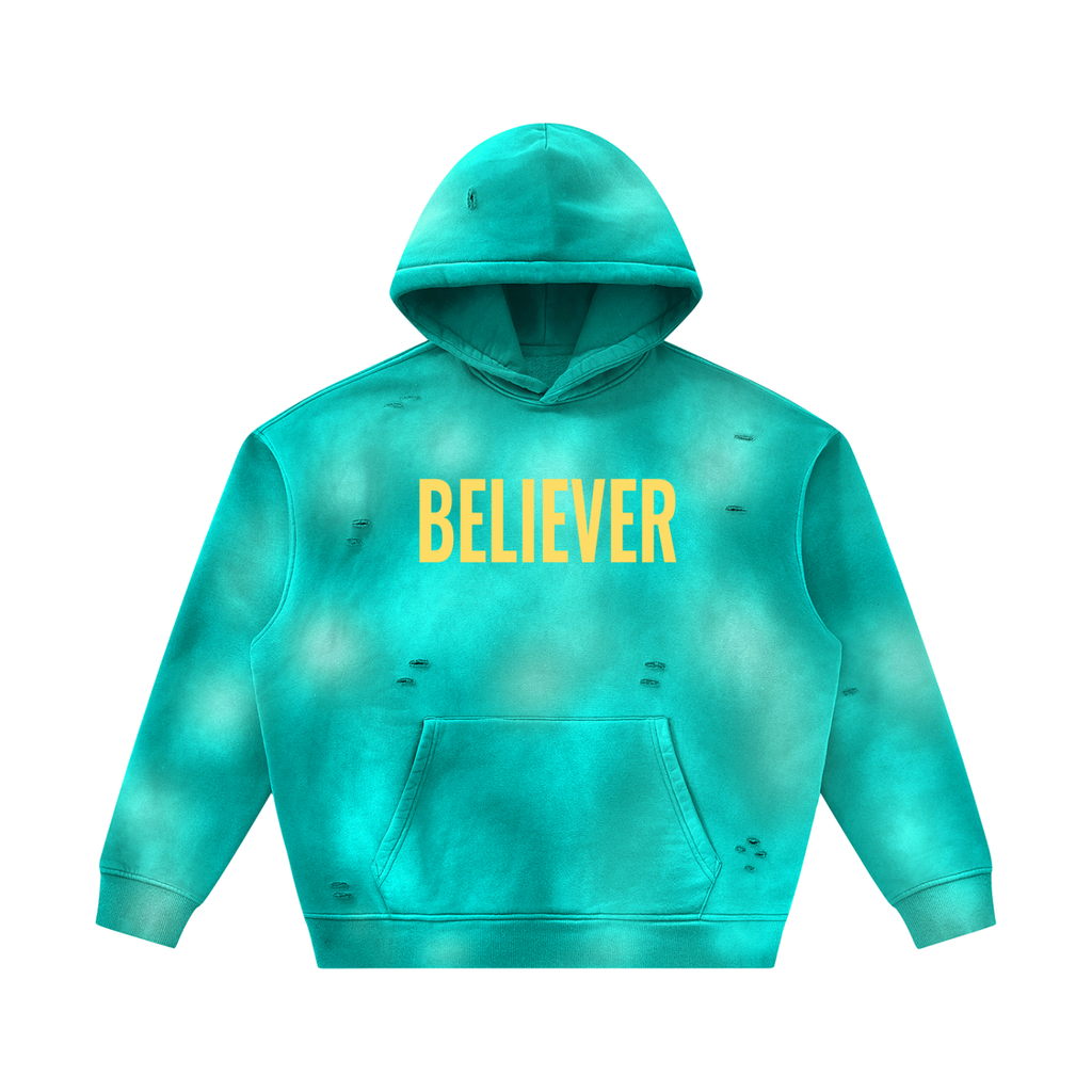 BELIEVER FRAYED HOODIE