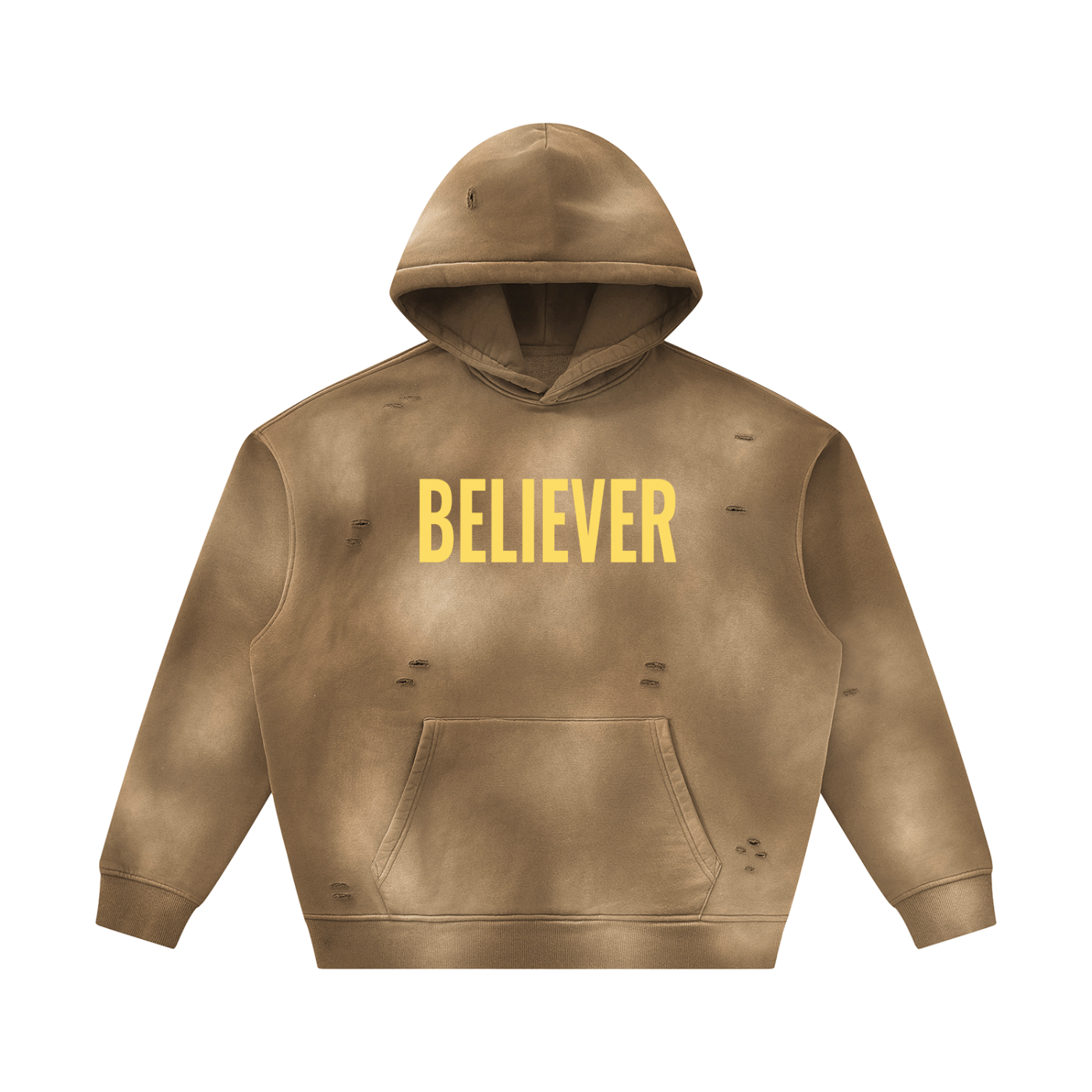 BELIEVER FRAYED HOODIE