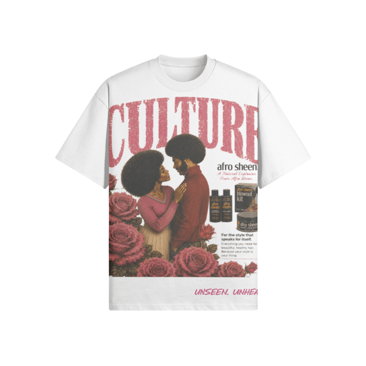 AFRO SHEEN OVERSIZED. - UNSEEN. UNHEARD.