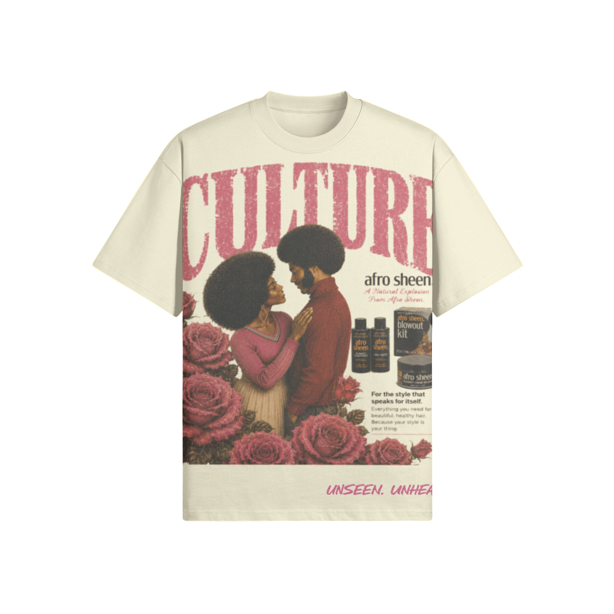 AFRO SHEEN OVERSIZED. - UNSEEN. UNHEARD.