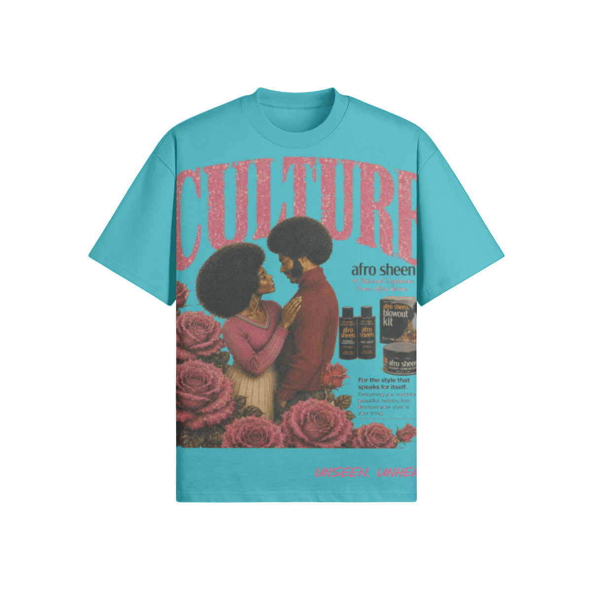 AFRO SHEEN OVERSIZED. - UNSEEN. UNHEARD.