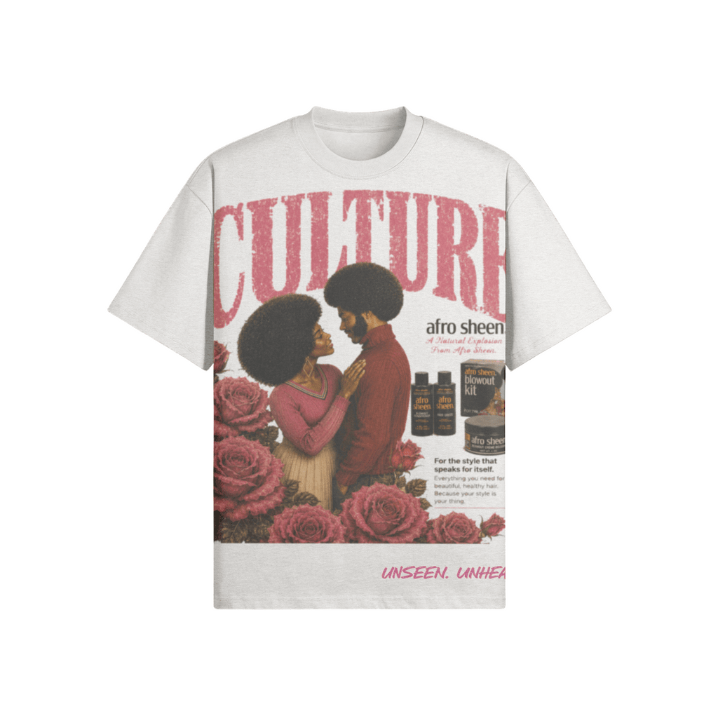 AFRO SHEEN OVERSIZED. - UNSEEN. UNHEARD.