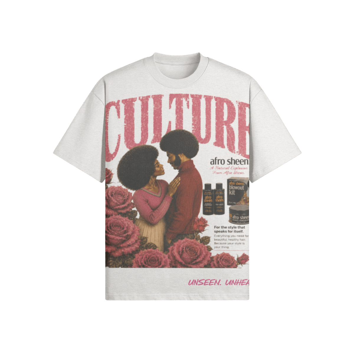 AFRO SHEEN OVERSIZED. - UNSEEN. UNHEARD.