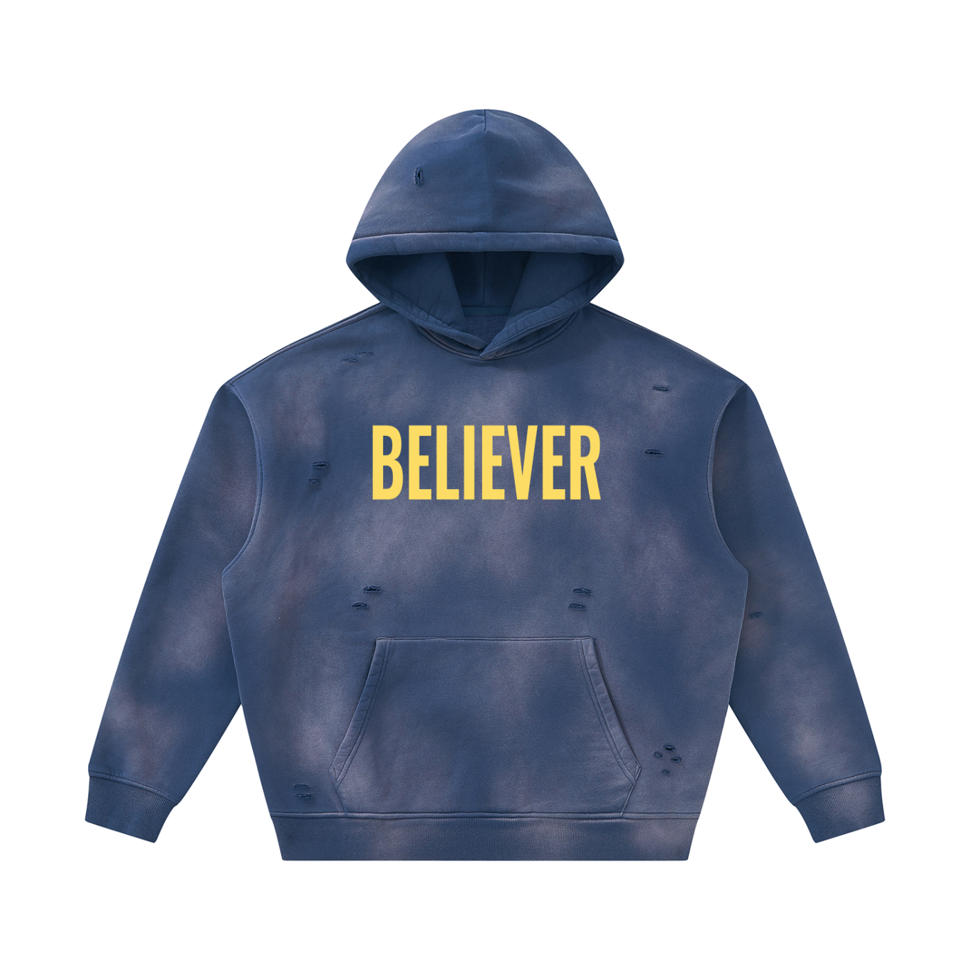 BELIEVER FRAYED HOODIE