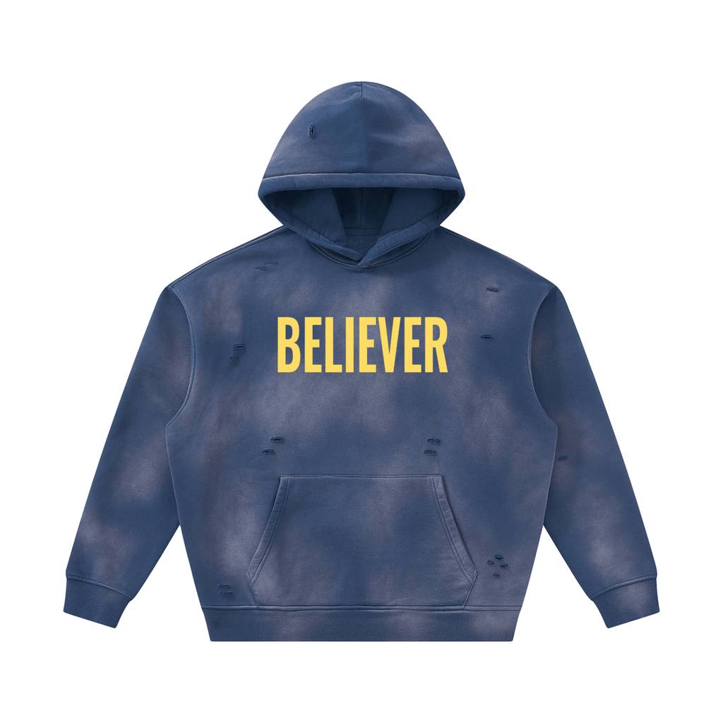 BELIEVER FRAYED HOODIE - UNSEEN. UNHEARD.