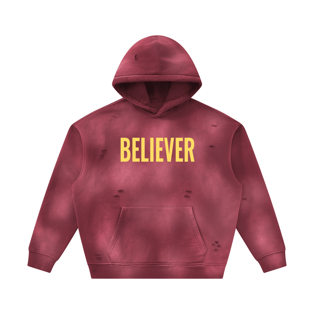 BELIEVER FRAYED HOODIE - UNSEEN. UNHEARD.