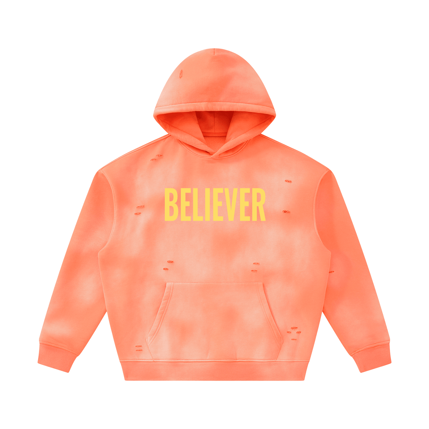 BELIEVER FRAYED HOODIE - UNSEEN. UNHEARD.