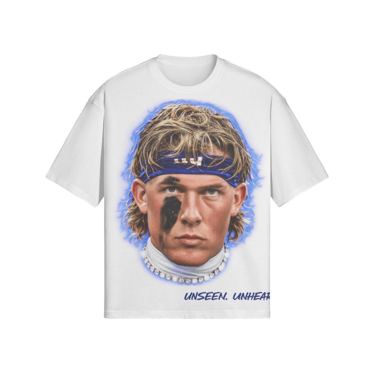 BIG FACE DART BOXY TEE - UNSEEN. UNHEARD.