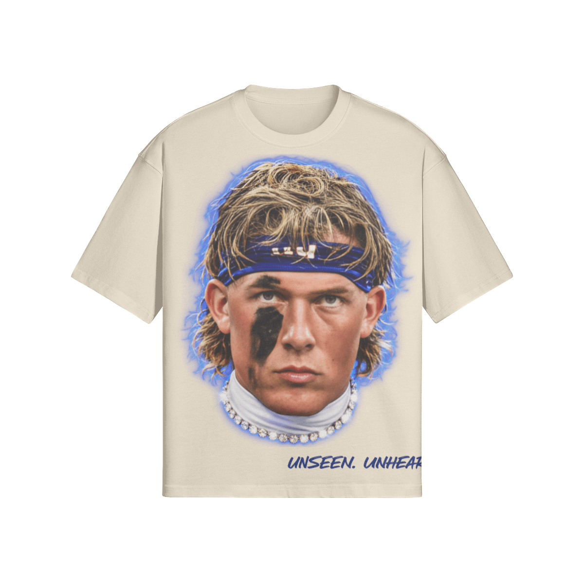 BIG FACE DART BOXY TEE - UNSEEN. UNHEARD.