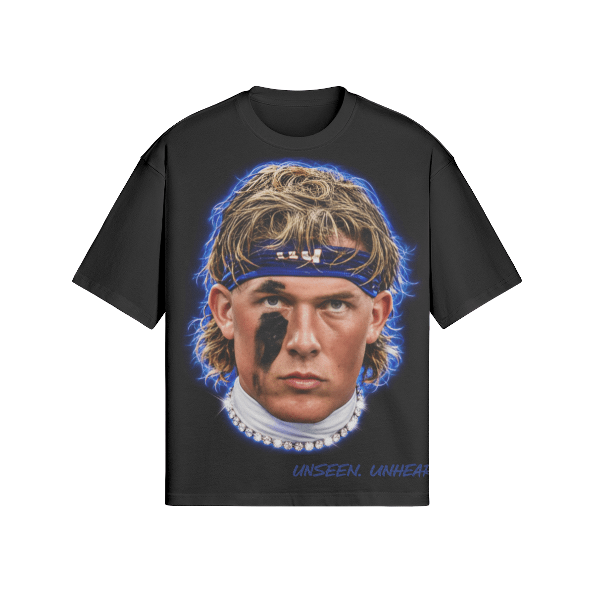 BIG FACE DART BOXY TEE - UNSEEN. UNHEARD.