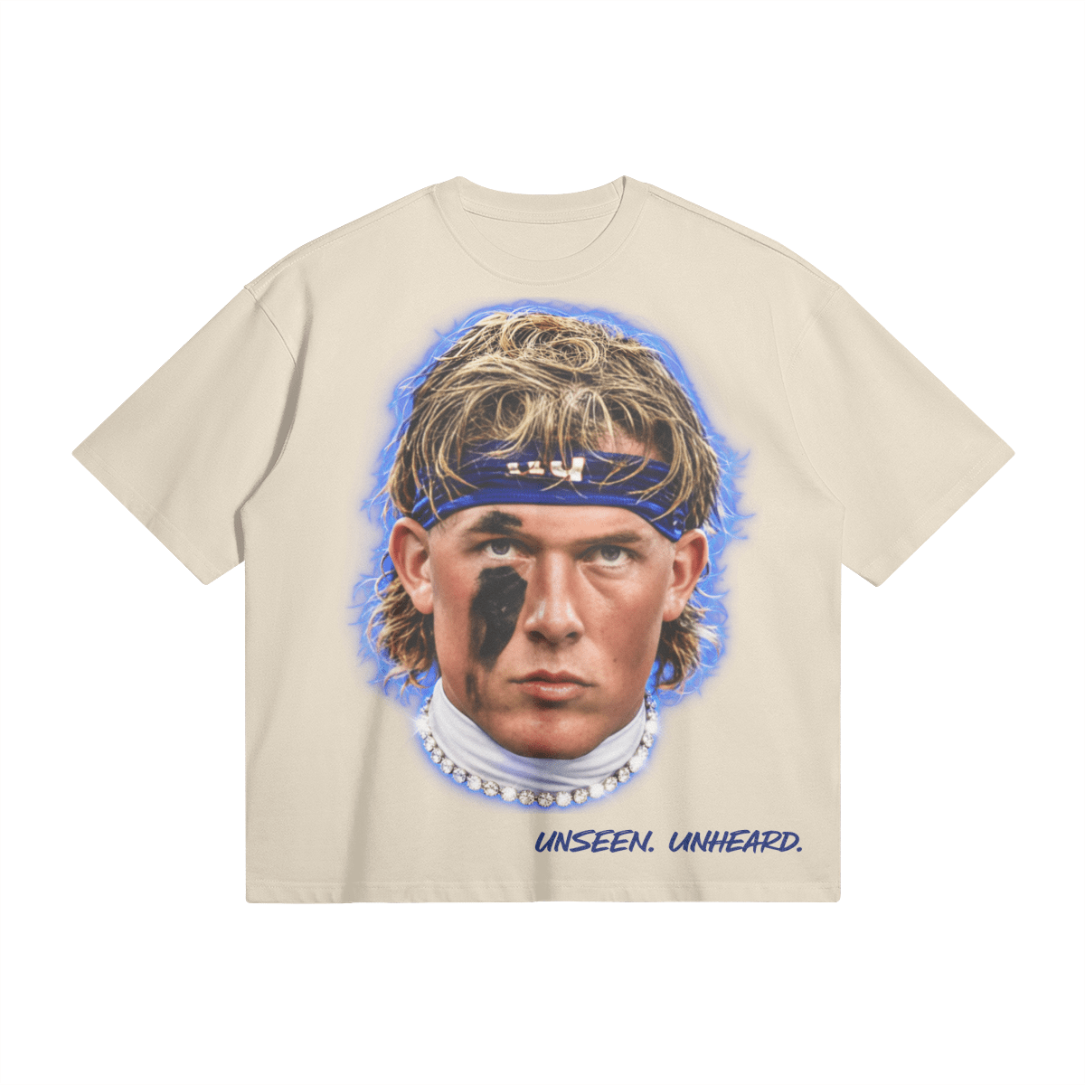 BIG FACE DART BOXY TEE - UNSEEN. UNHEARD.