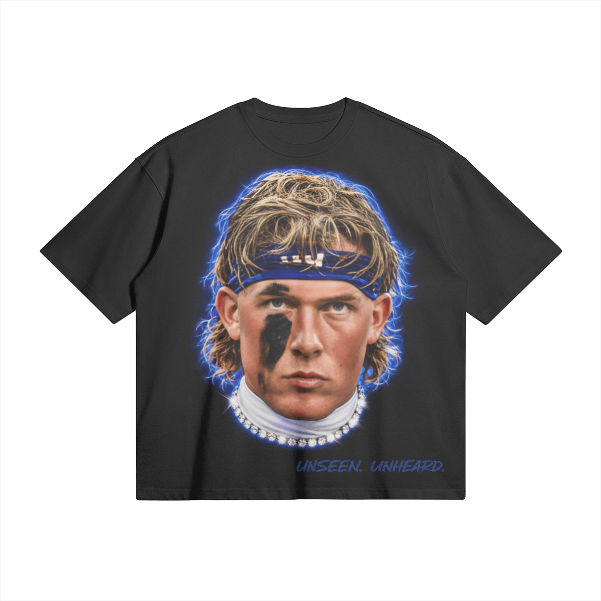 BIG FACE DART BOXY TEE - UNSEEN. UNHEARD.
