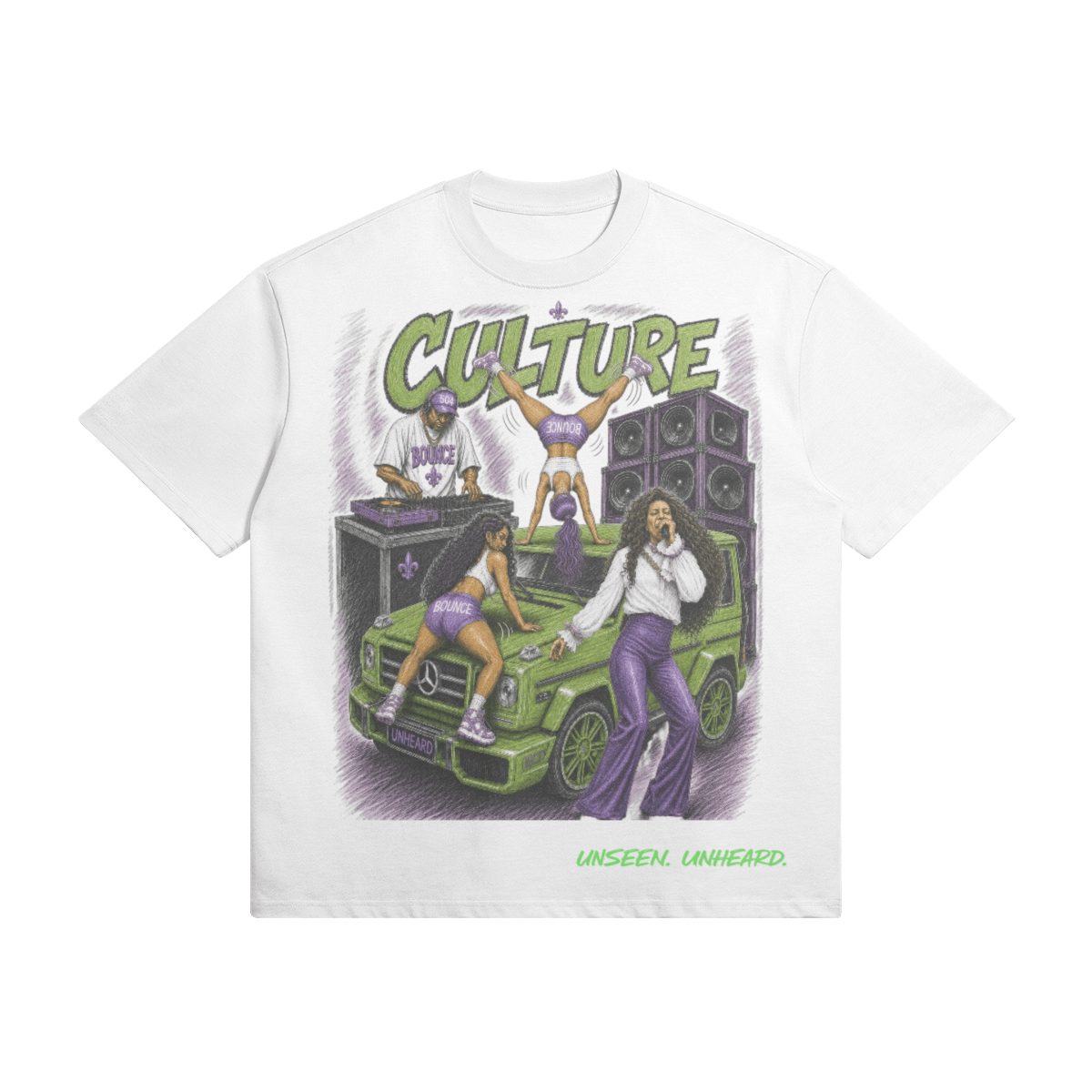 BOUNCE CULTURE OVERSIZED - UNSEEN. UNHEARD.