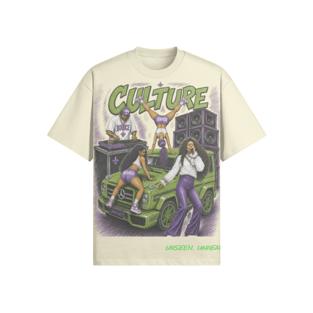 BOUNCE CULTURE OVERSIZED - UNSEEN. UNHEARD.