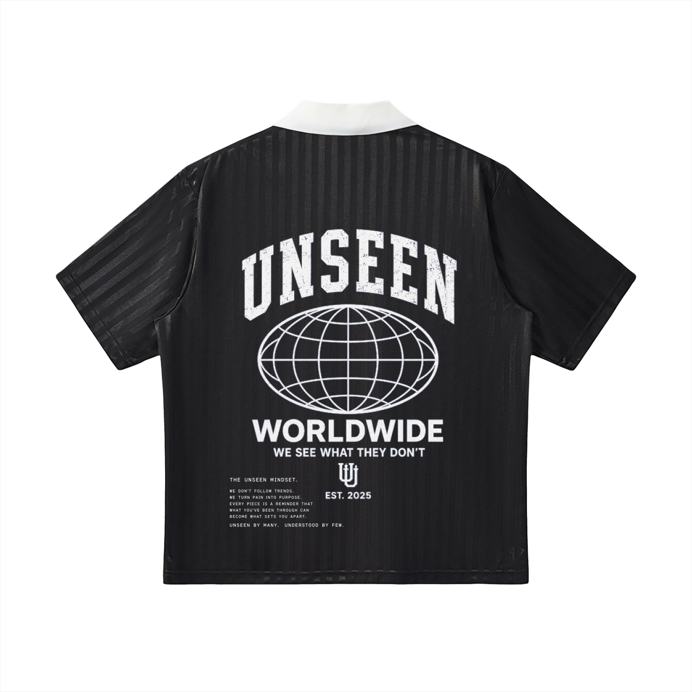 UNSEEN SEASON 1 STRIPED SOCCER JERSEY.