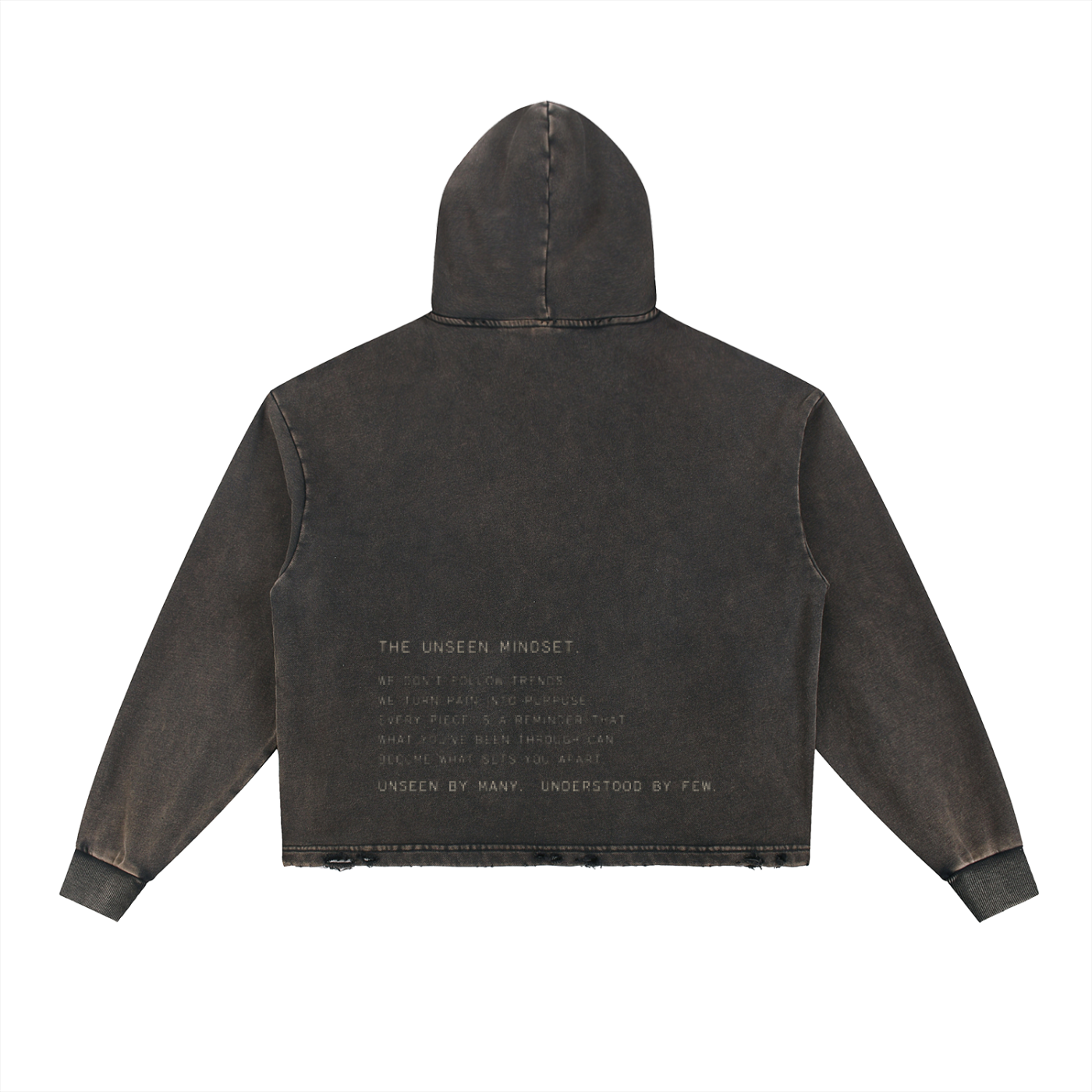 UU X HEARTBROKEN WASHED FRAYED HOODIE.