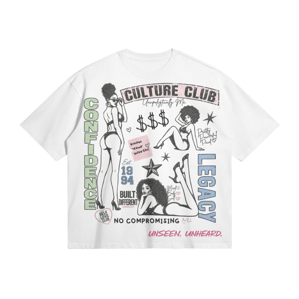 CULTURE CLUB BOXY TEE - UNSEEN. UNHEARD.