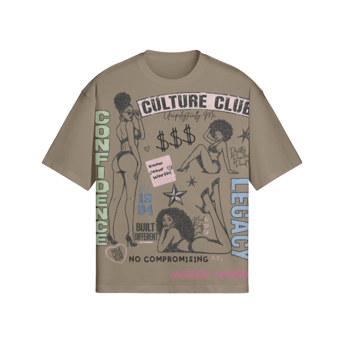 CULTURE CLUB BOXY TEE - UNSEEN. UNHEARD.