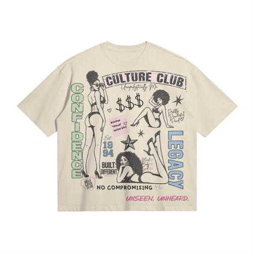 CULTURE CLUB BOXY TEE - UNSEEN. UNHEARD.