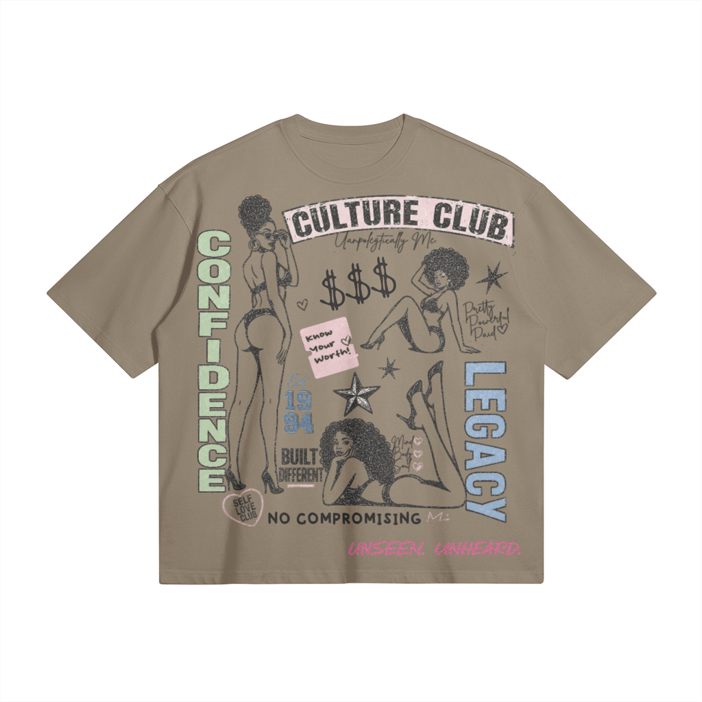 CULTURE CLUB BOXY TEE - UNSEEN. UNHEARD.