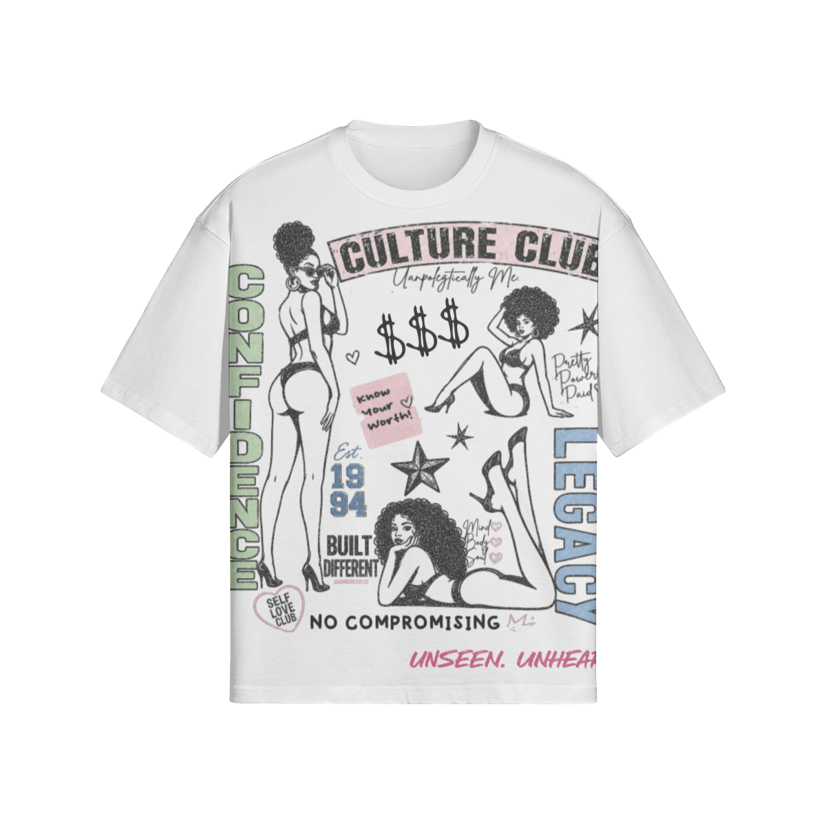 CULTURE CLUB BOXY TEE - UNSEEN. UNHEARD.
