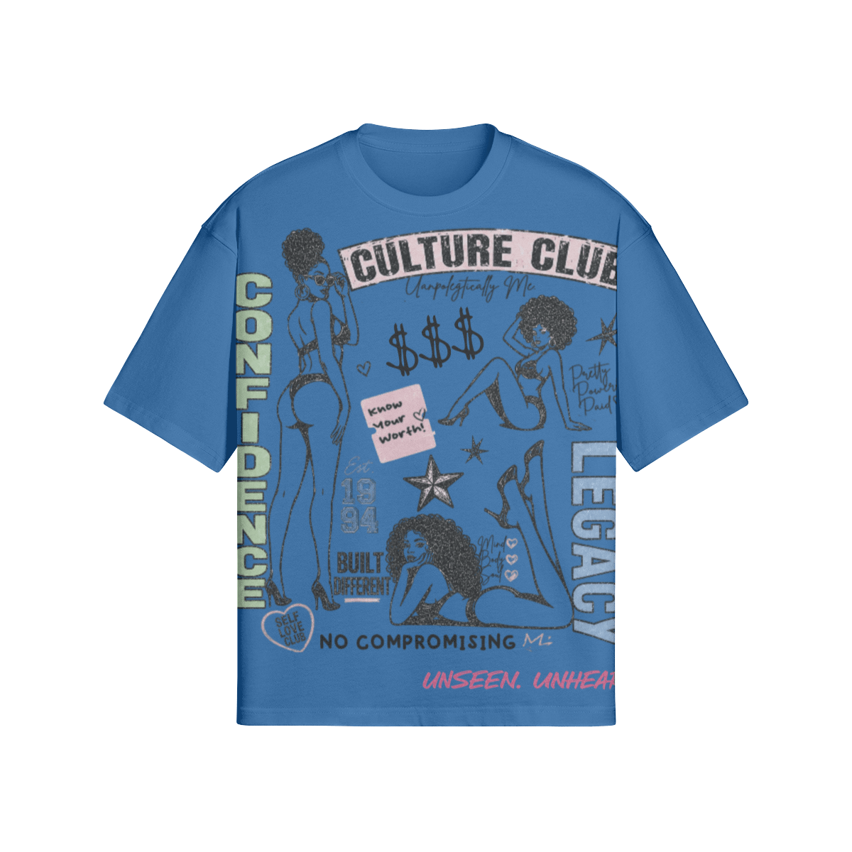 CULTURE CLUB BOXY TEE - UNSEEN. UNHEARD.