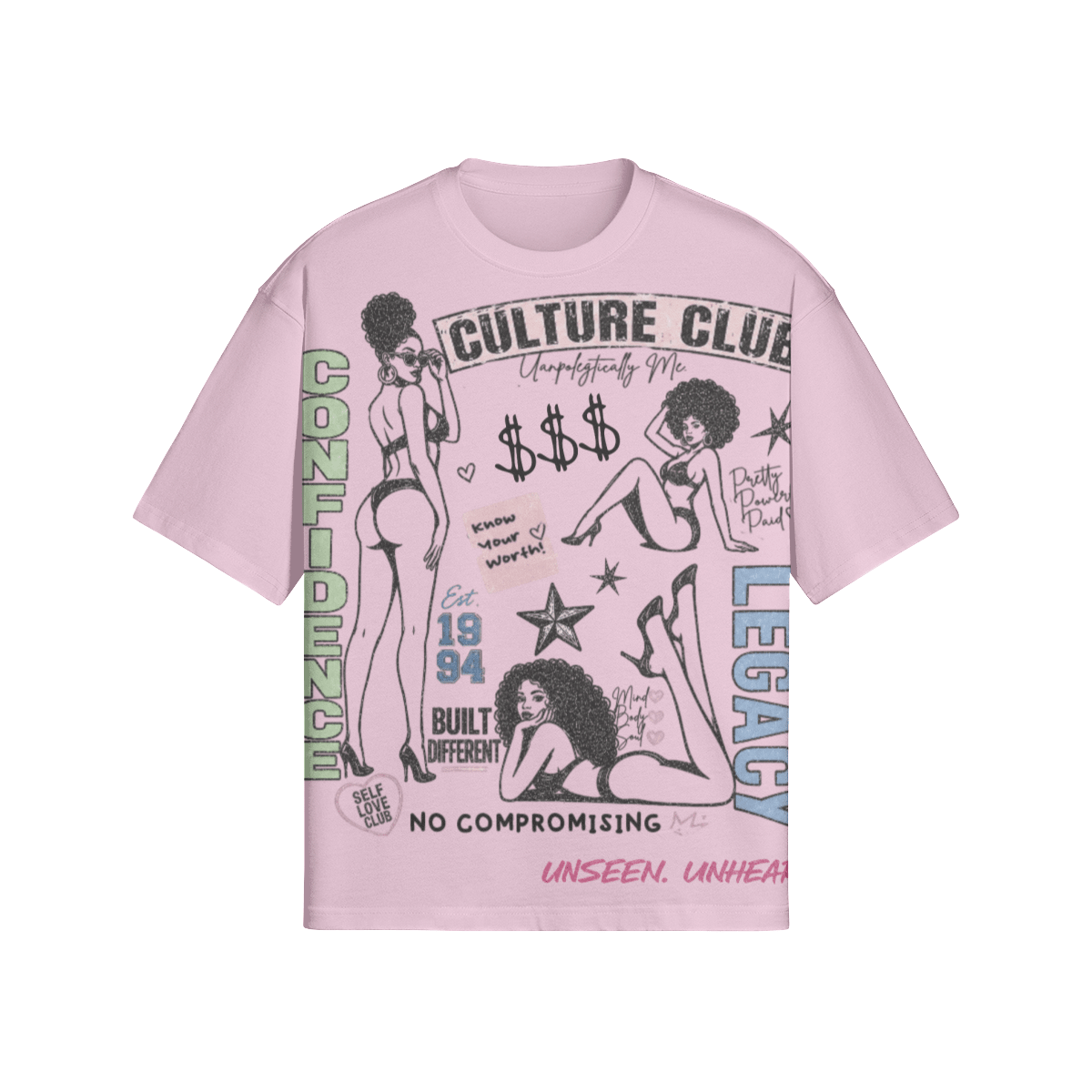 CULTURE CLUB BOXY TEE - UNSEEN. UNHEARD.