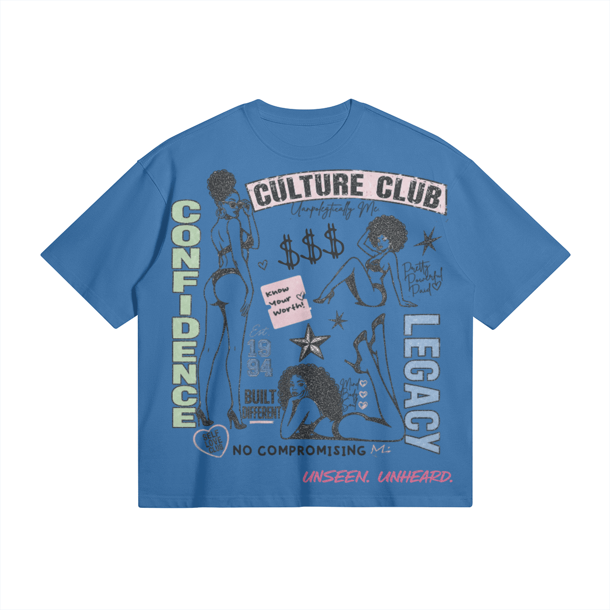 CULTURE CLUB BOXY TEE - UNSEEN. UNHEARD.