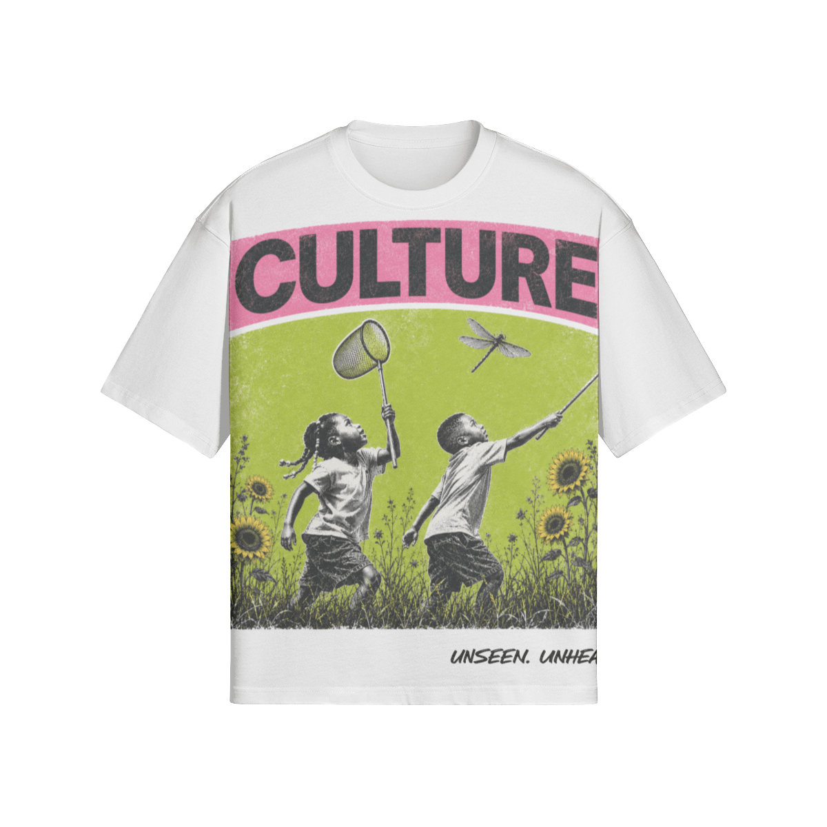CULTURE: DRAGONFLY BOXY TEE - UNSEEN. UNHEARD.