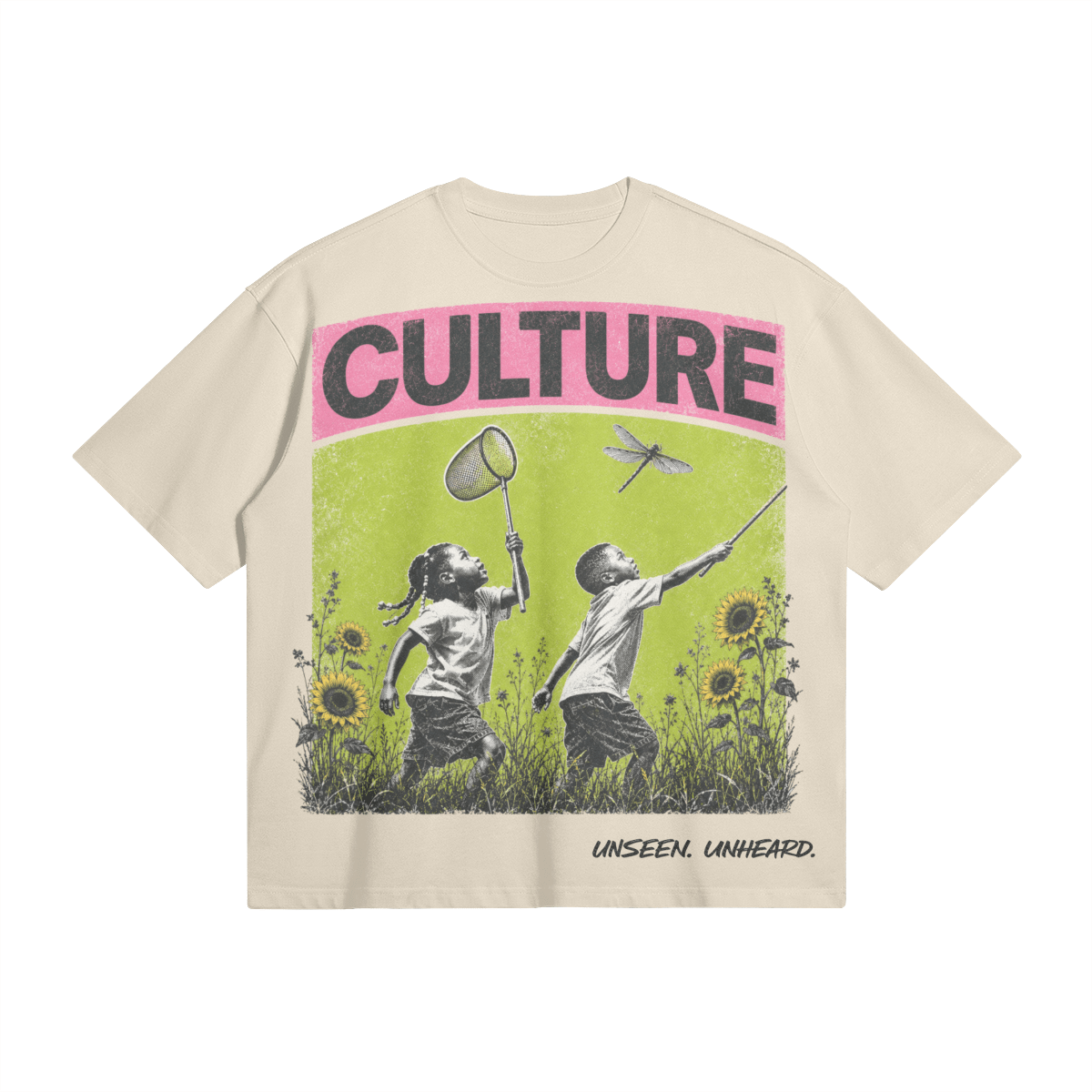 CULTURE: DRAGONFLY BOXY TEE - UNSEEN. UNHEARD.