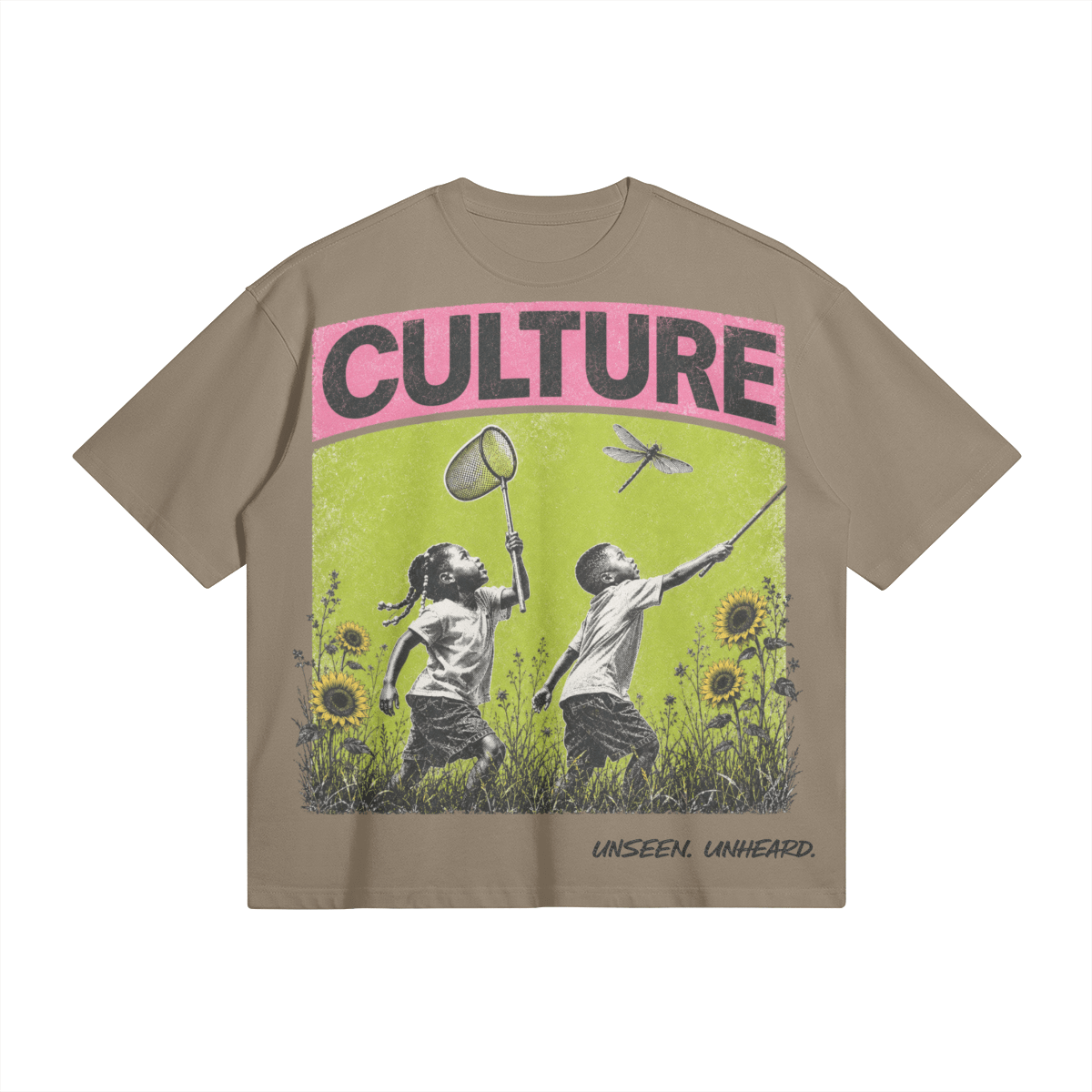 CULTURE: DRAGONFLY BOXY TEE - UNSEEN. UNHEARD.