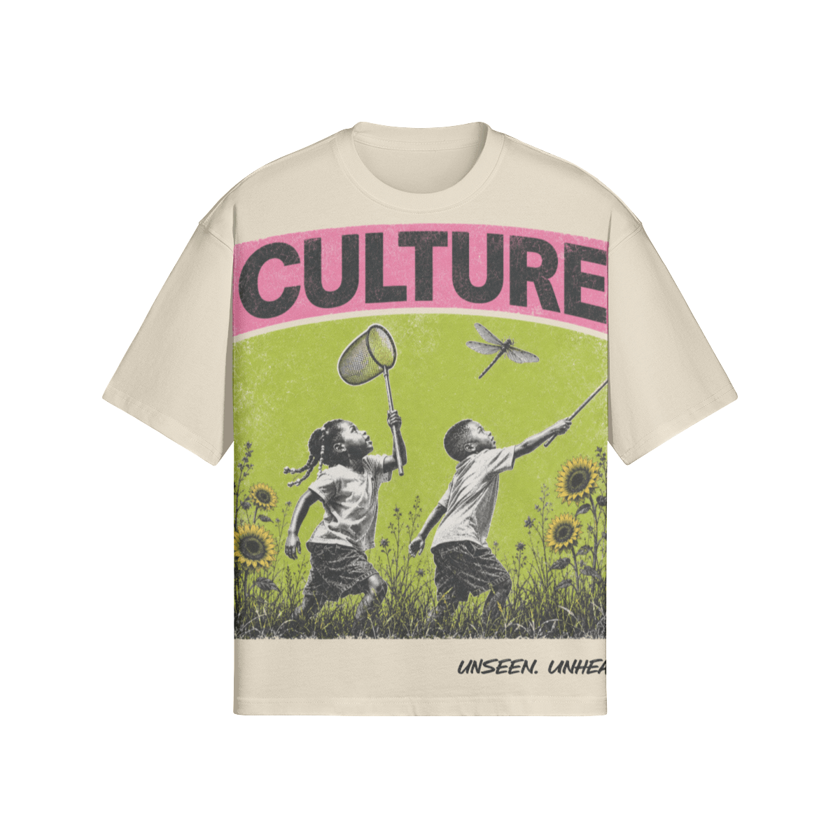 CULTURE: DRAGONFLY BOXY TEE - UNSEEN. UNHEARD.