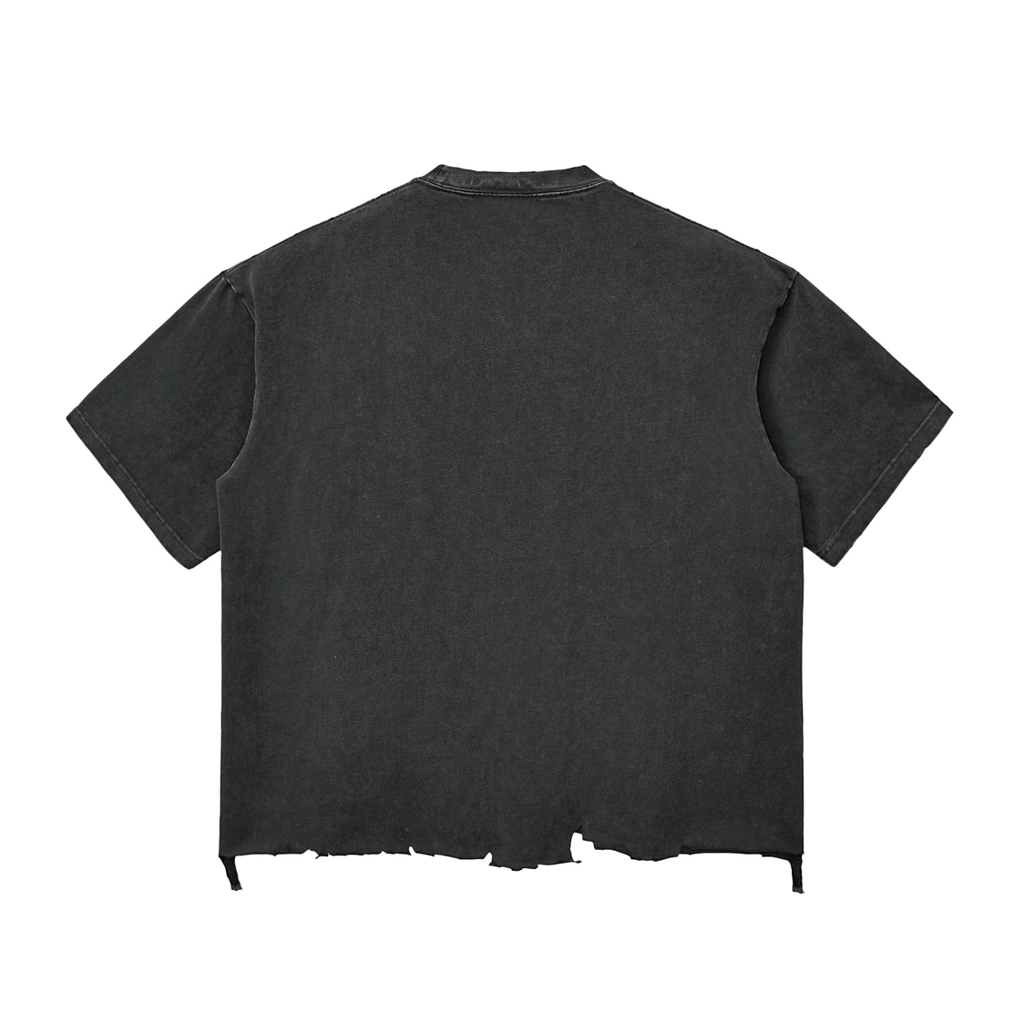 STAY ALERT. VINTAGE HEAVY RIPPED TEE.