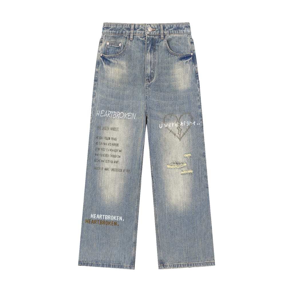 UU X HEARTBROKEN DISTRESSED DENIM.