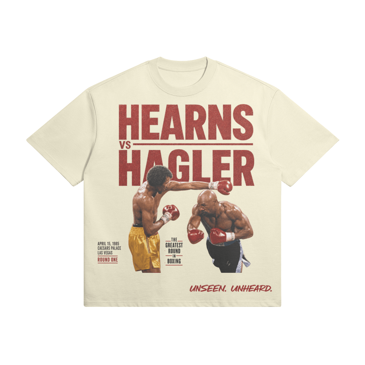 HEARNS VS HAGLER OVERSIZED - UNSEEN. UNHEARD.