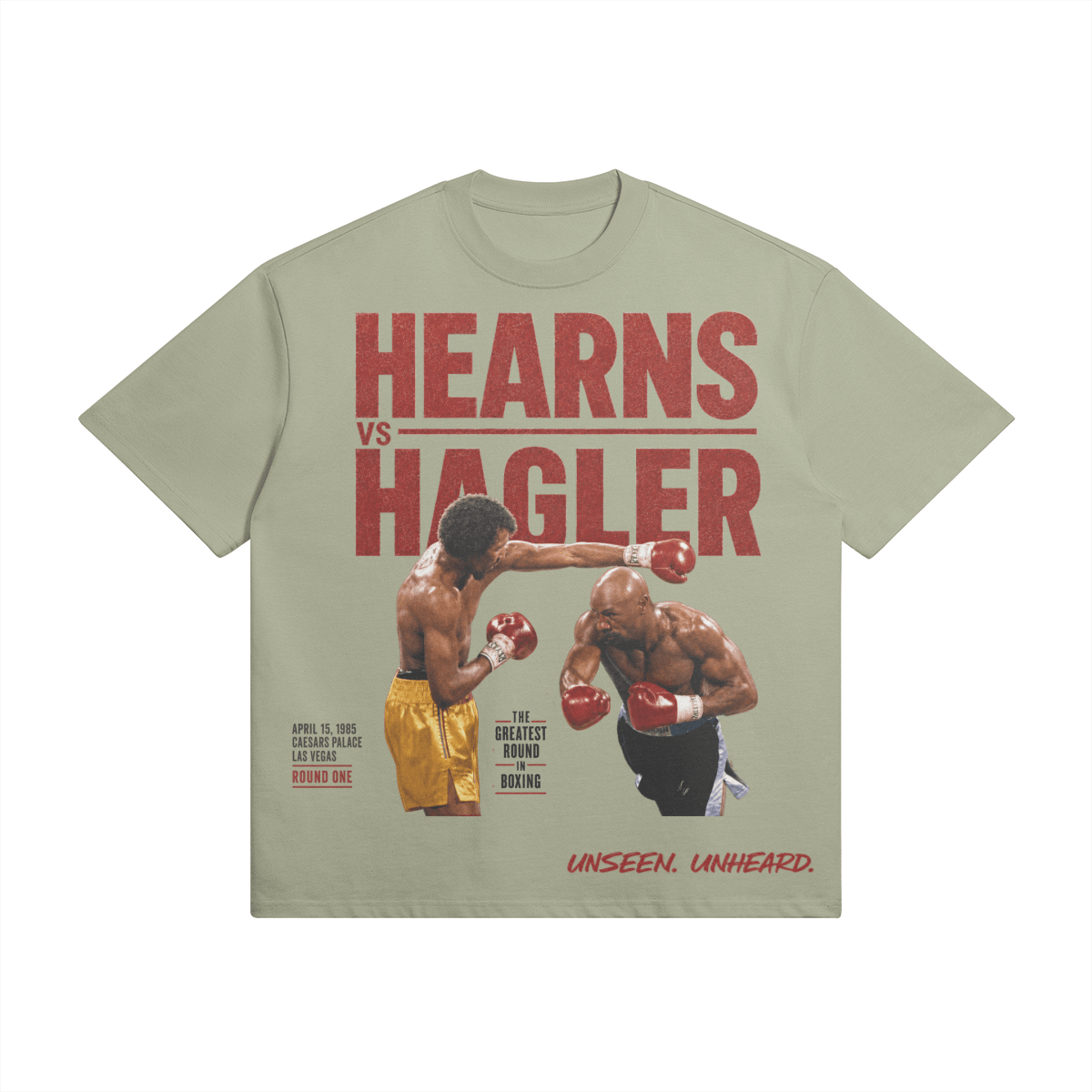 HEARNS VS HAGLER OVERSIZED - UNSEEN. UNHEARD.