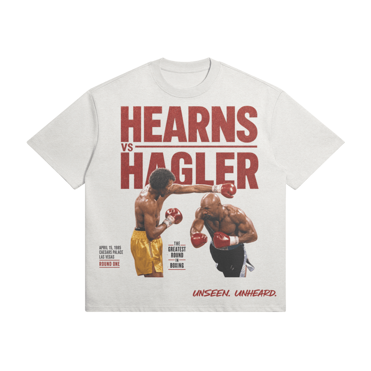 HEARNS VS HAGLER OVERSIZED - UNSEEN. UNHEARD.