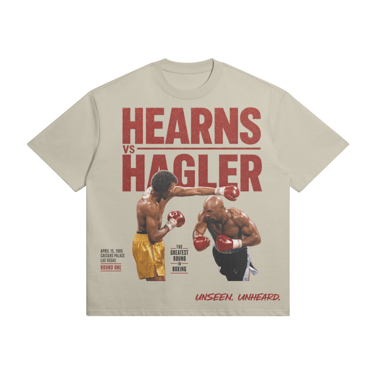 HEARNS VS HAGLER OVERSIZED - UNSEEN. UNHEARD.