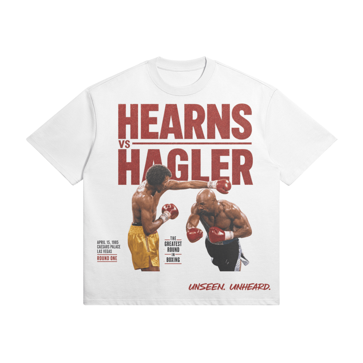 HEARNS VS HAGLER OVERSIZED - UNSEEN. UNHEARD.