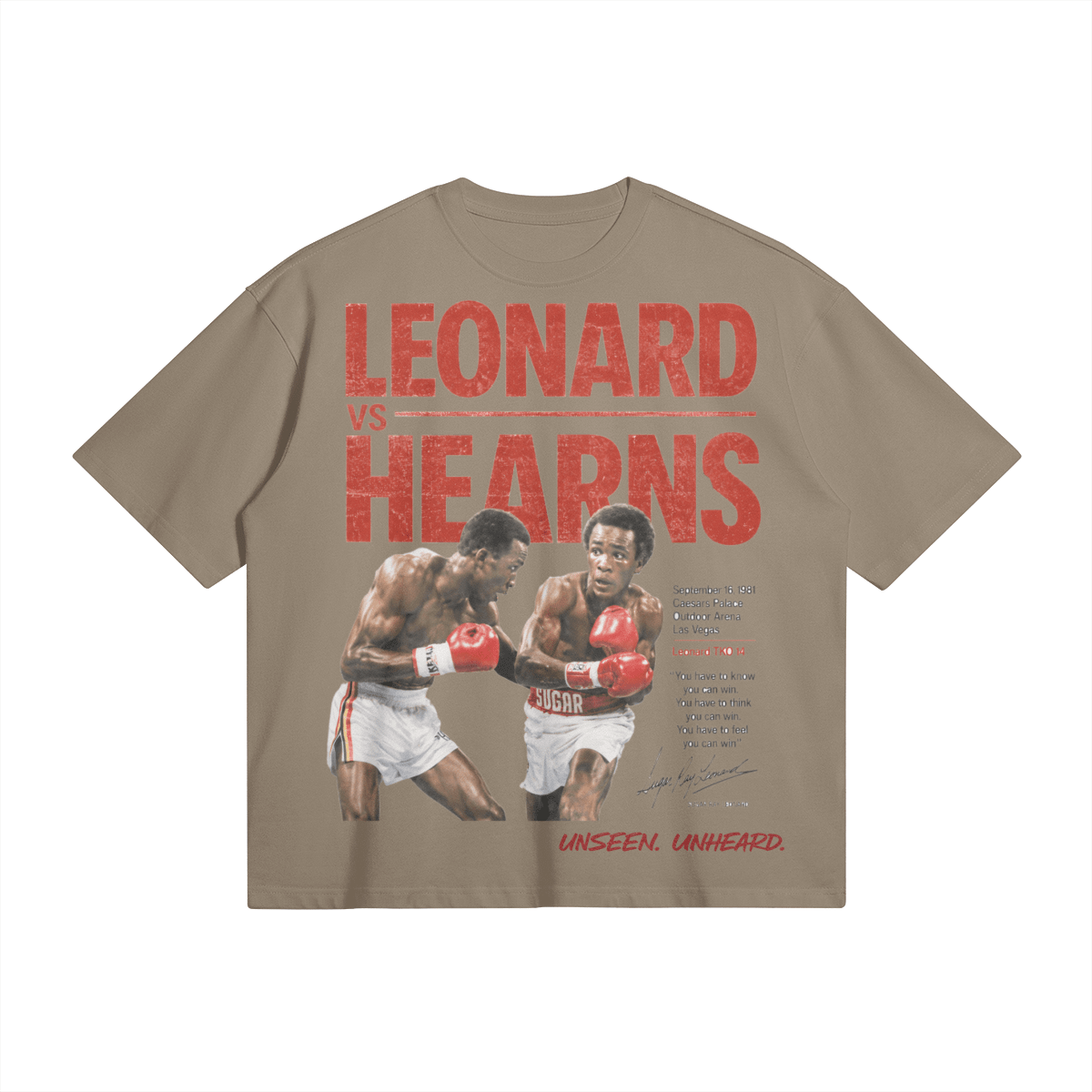 LEONARD VS HEARNS 1 BOXY - UNSEEN. UNHEARD.