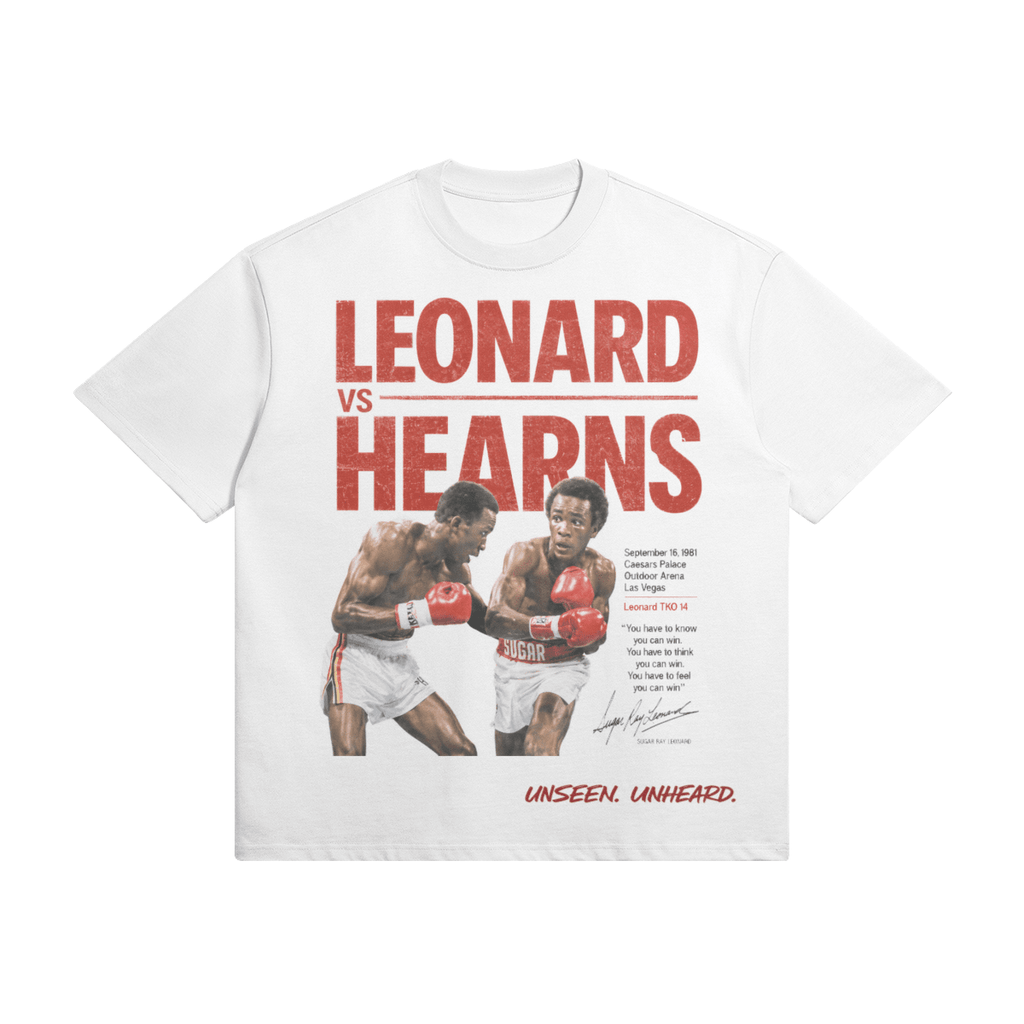 LEONARD VS HEARNS 1 OVERSIZED - UNSEEN. UNHEARD.