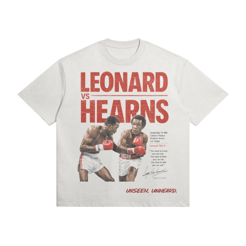 LEONARD VS HEARNS 1 OVERSIZED - UNSEEN. UNHEARD.