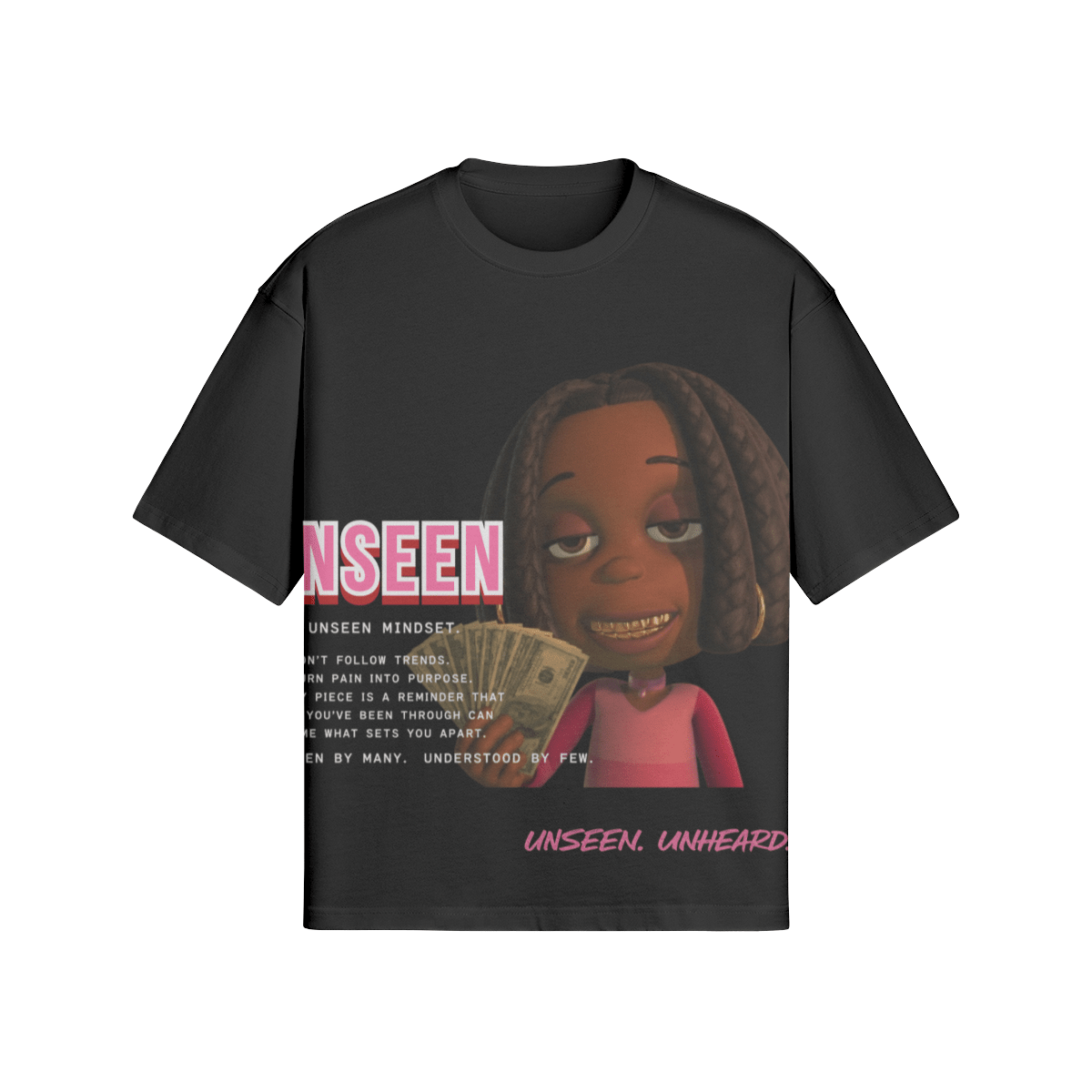 LIBBY BOXY TEE - UNSEEN. UNHEARD.